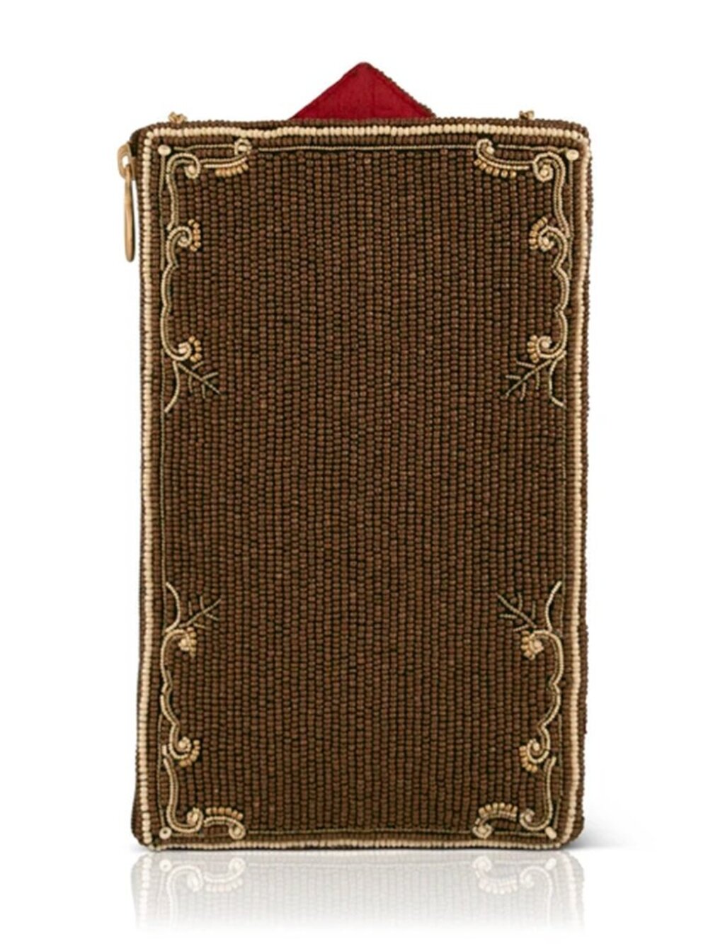 Mary Frances Candy Cottage Crossbody Phone Bag Beaded Zip Handbag Brown Purse NW - Picture 2 of 6